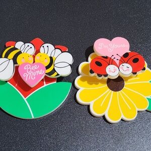 Bee and Ladybug Flower‎ Magnets